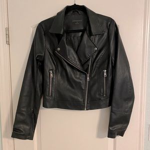 Aeropostale Black Leather Jacket - Size Medium